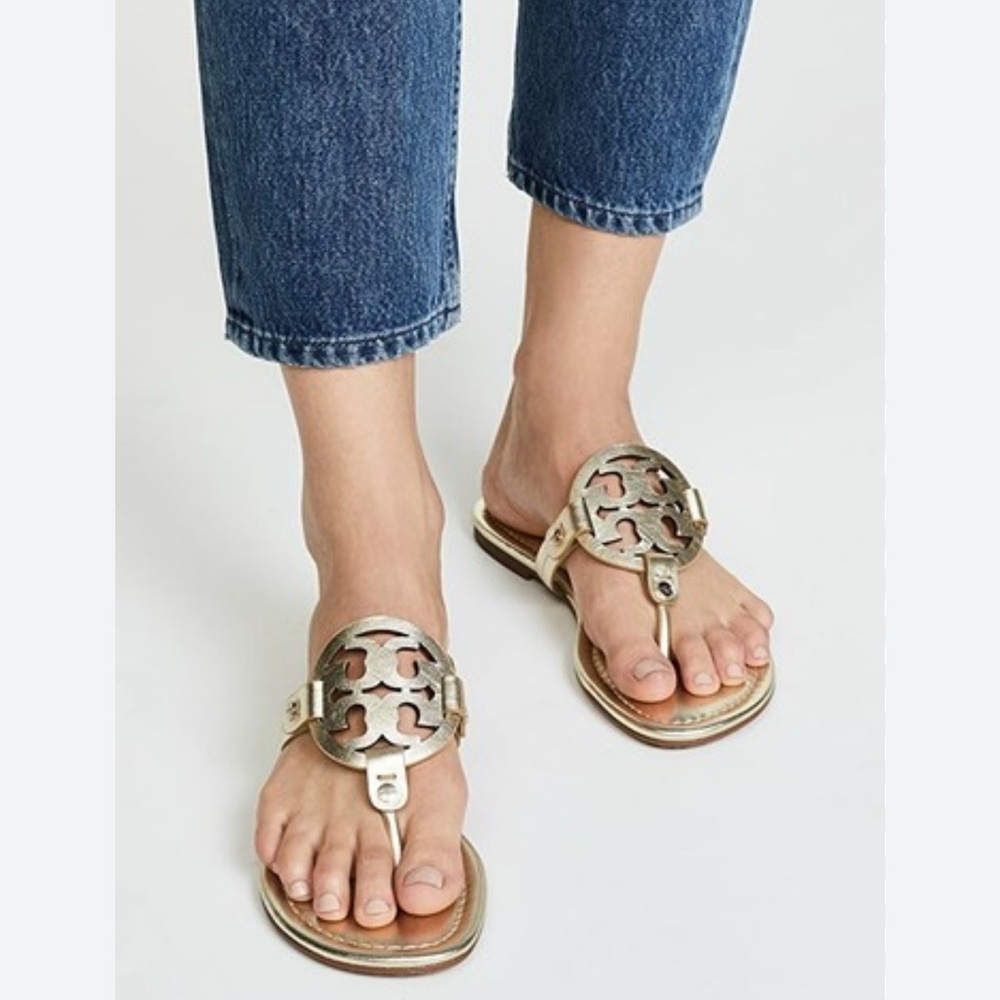 New Tory Burch miller gold  Sandals - Picture 6 of 8